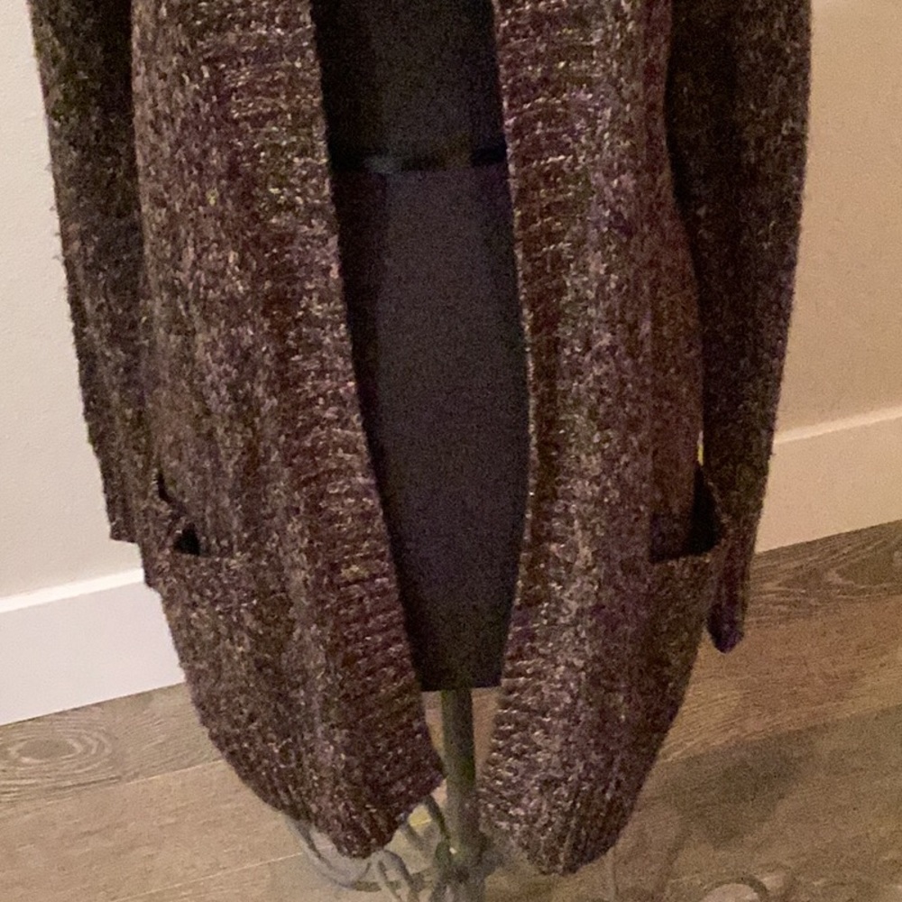 Michael Kors brown chunky open front cardigan - Picture 2 of 5